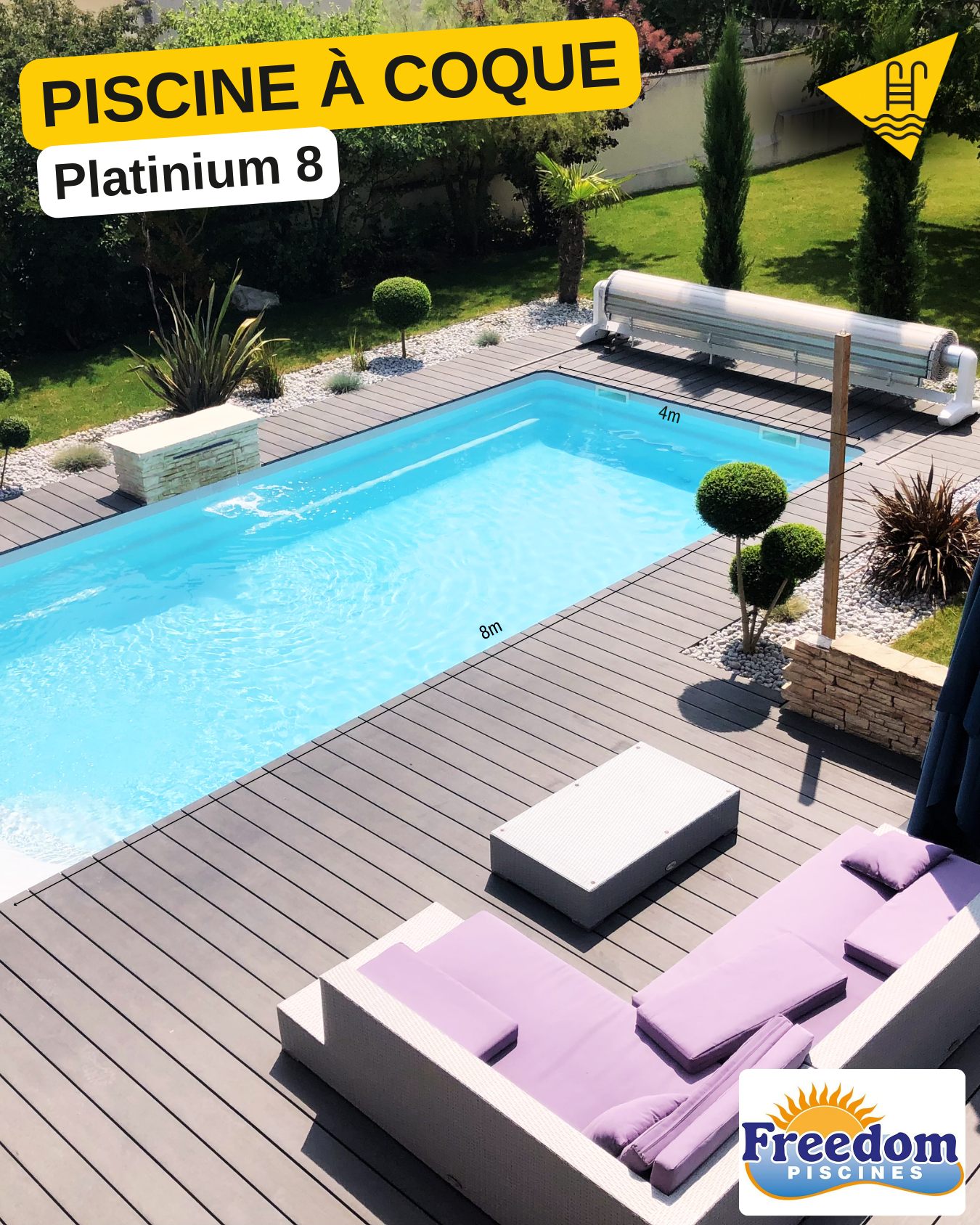 PISCINE À COQUE PLATINIUM 8