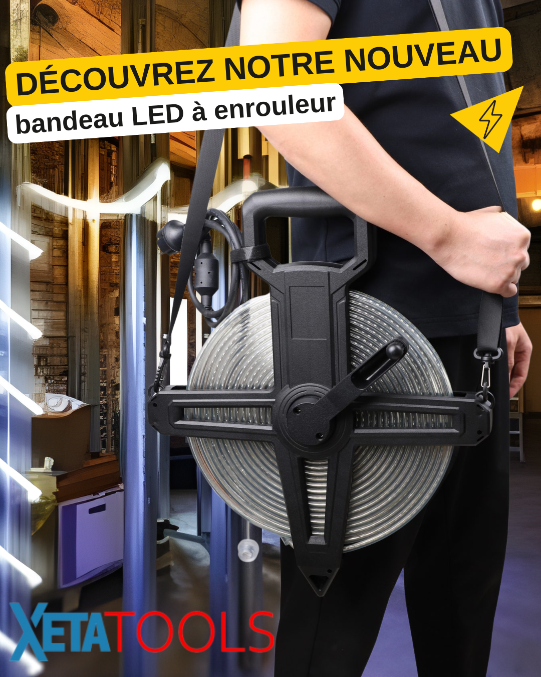 BANDEAU LED AVEC ENROULEUR