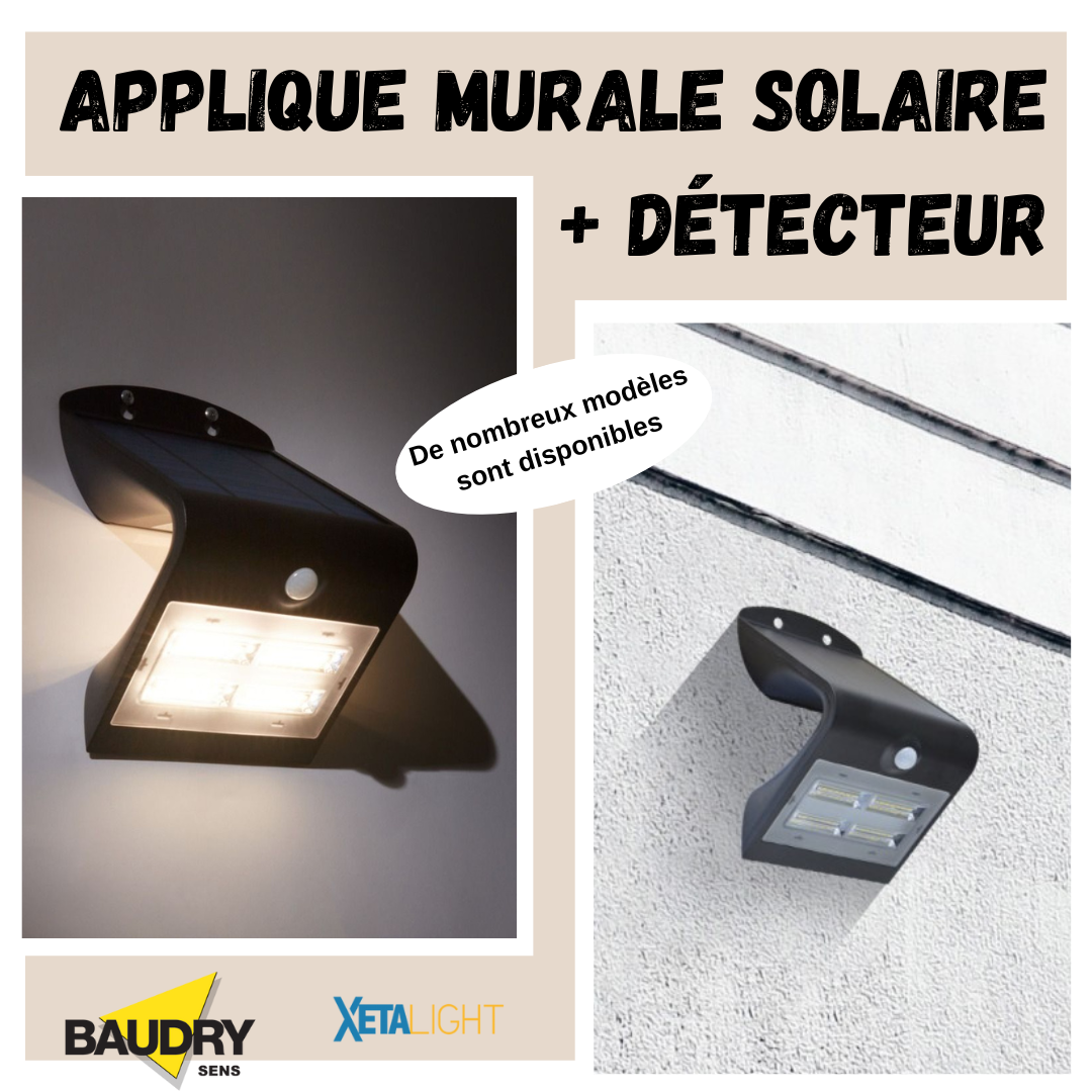 Applique murale solaire