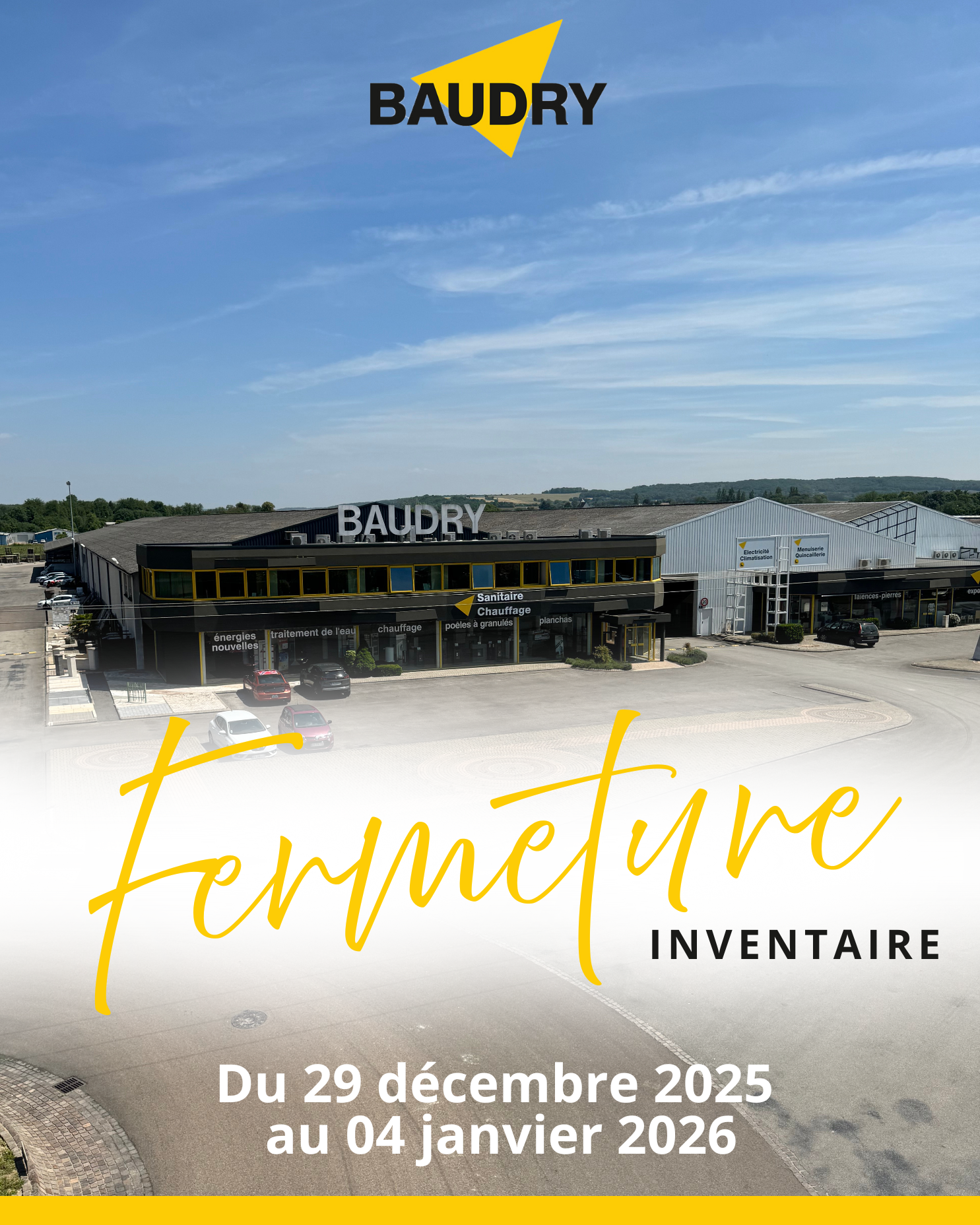 FERMETURE POUR INVENTAIRE