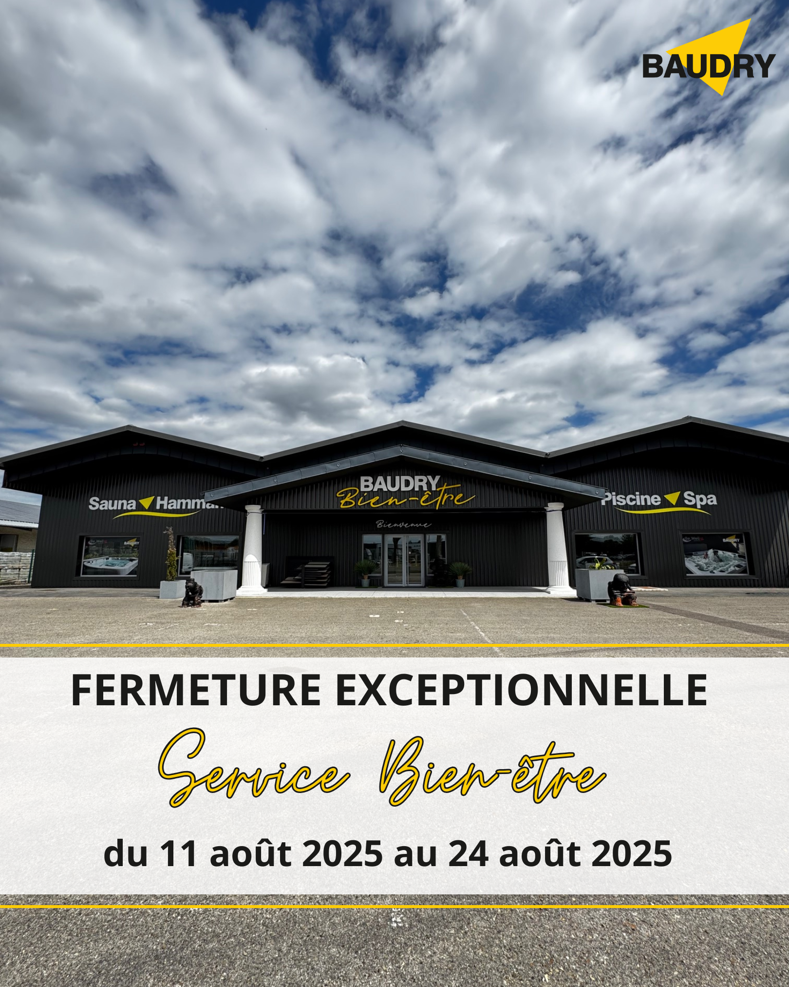FERMETURE EXCEPTIONELLE
