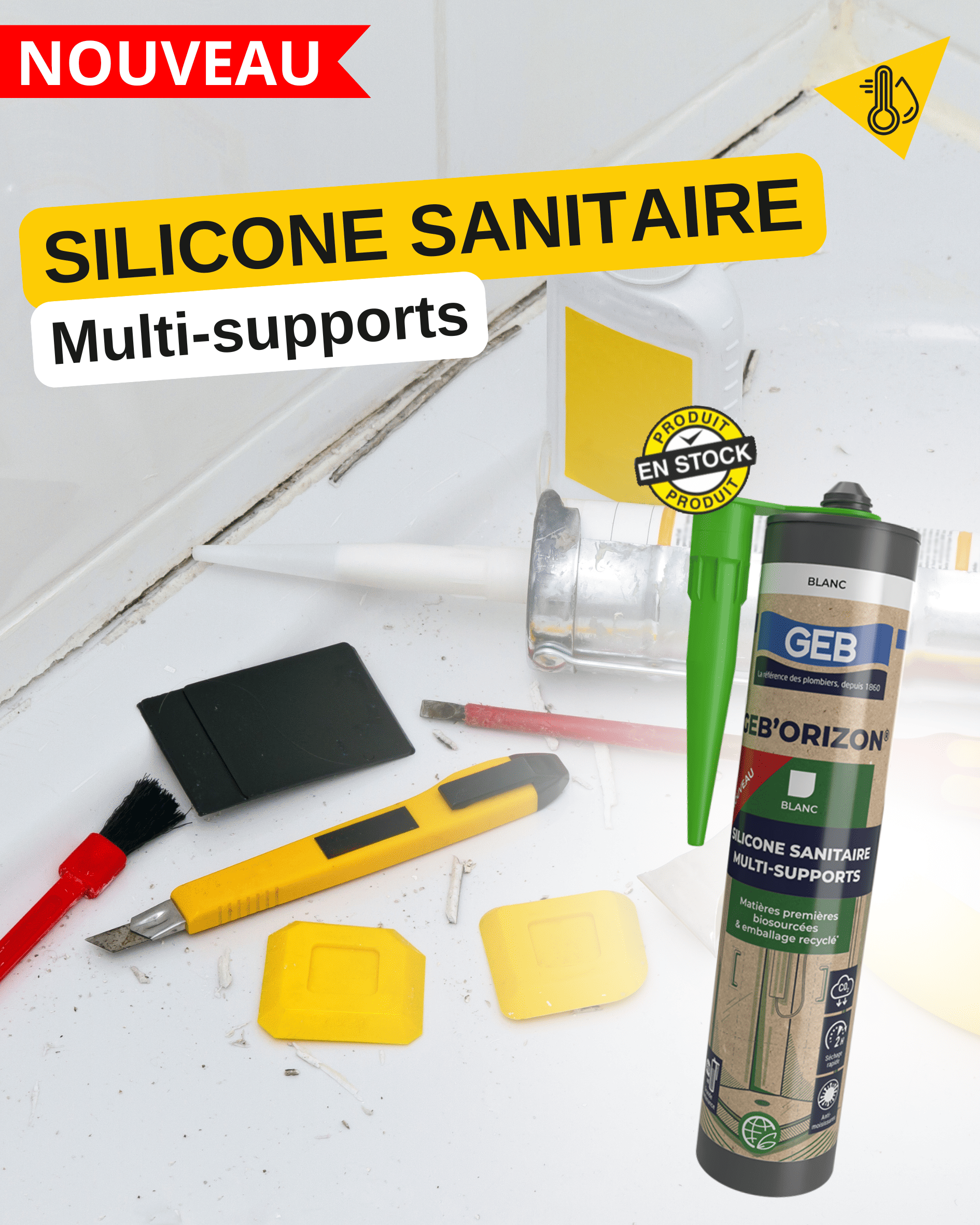 NOUVEAUTÉ | Silicone sanitaire multi-supports