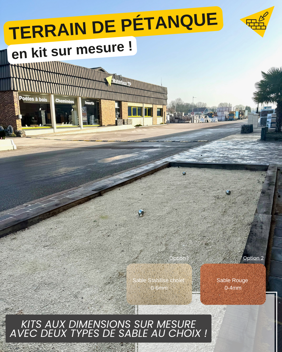 CRÉEZ VOTRE TERRAIN DE PÉTANQUE SUR MESURE !