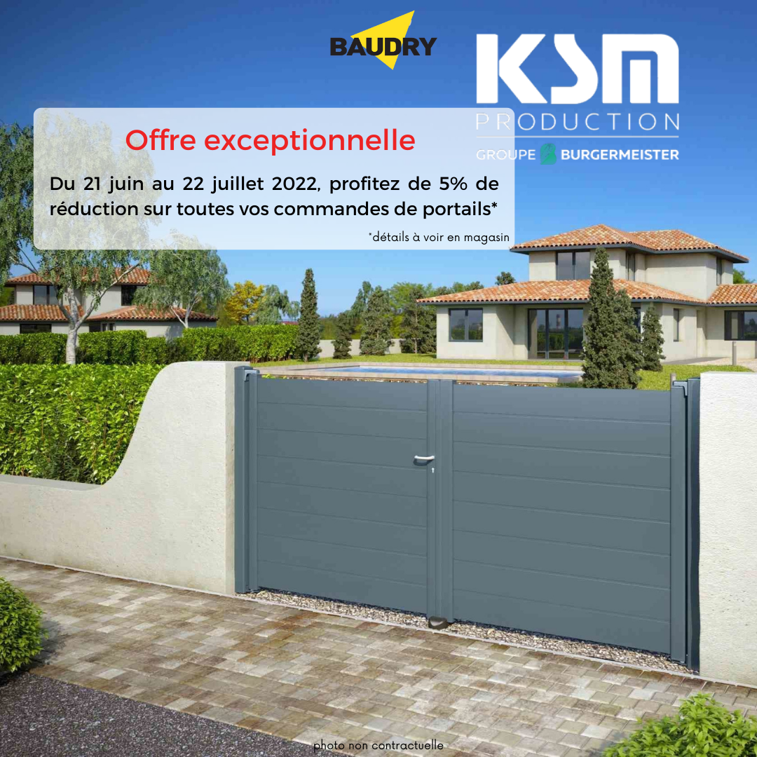 OFFRE EXCEPTIONNELLE SUR VOS COMMANDES DE PORTAILS