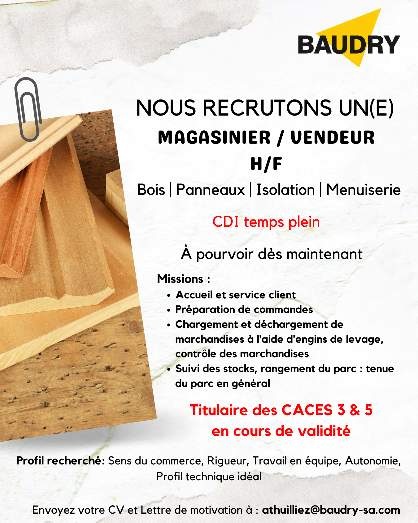 NOUS RECRUTONS
