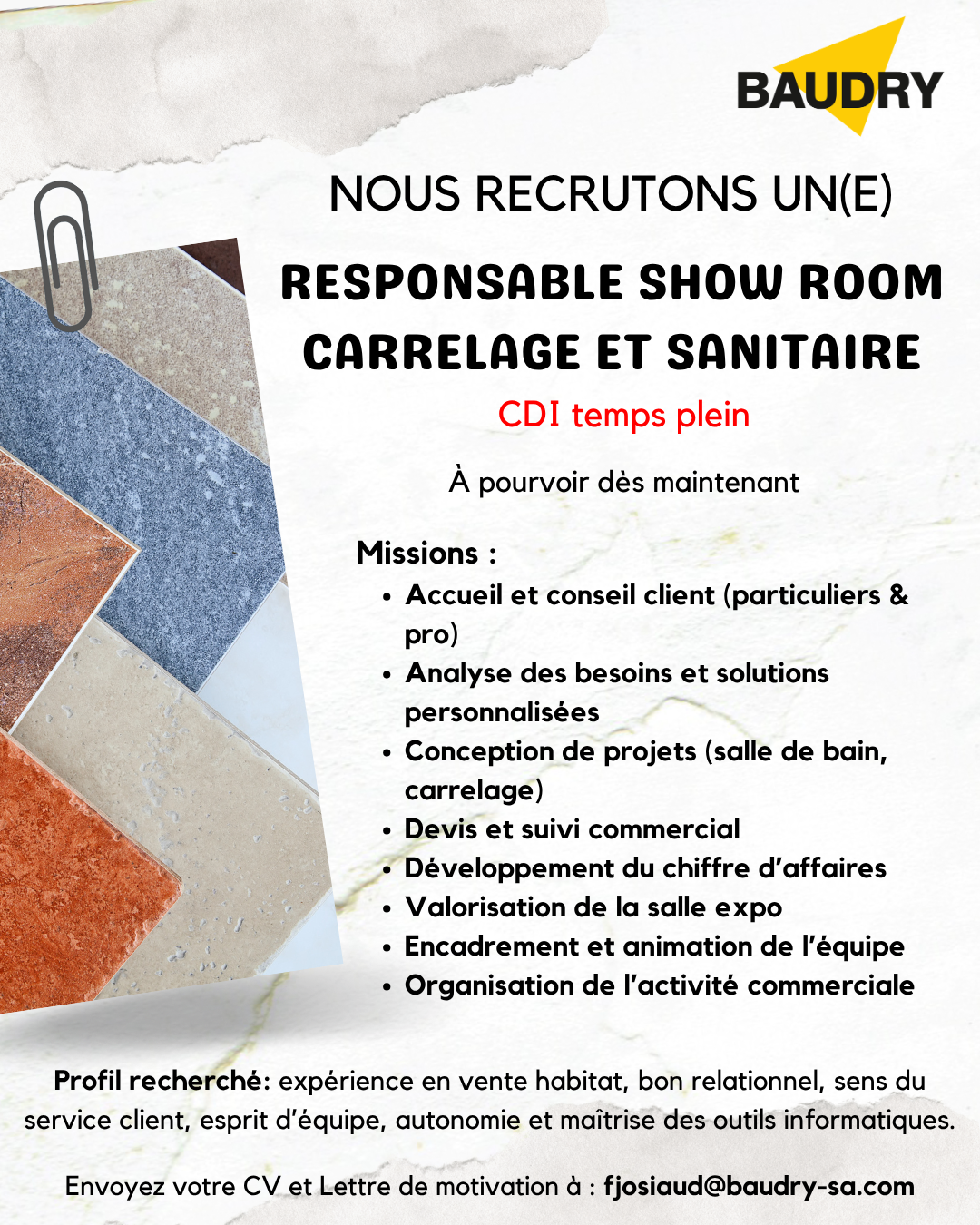 NOUS RECRUTONS